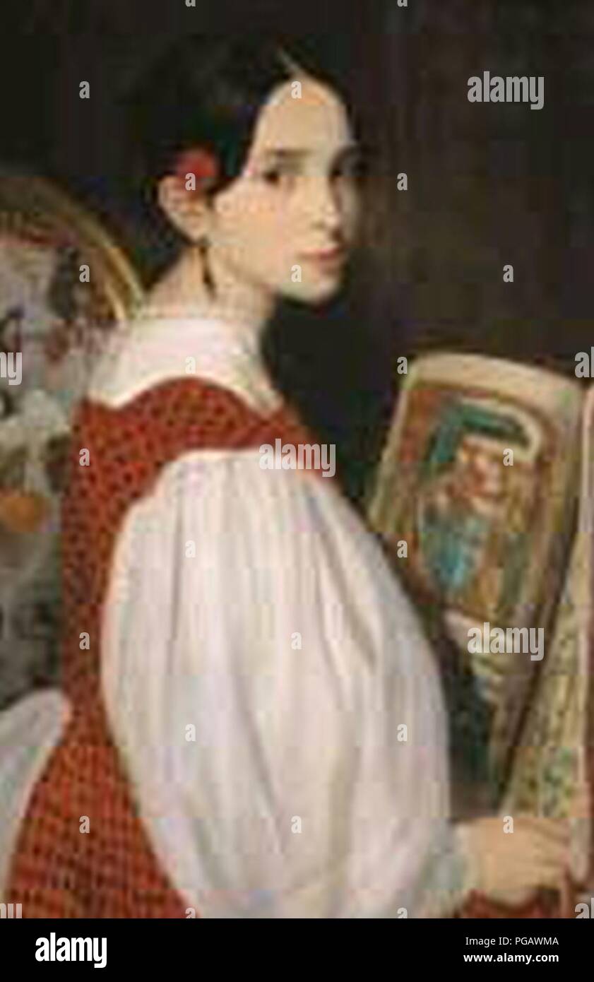 Auguste de Chatillon - Léopoldine Hugo. Foto de stock