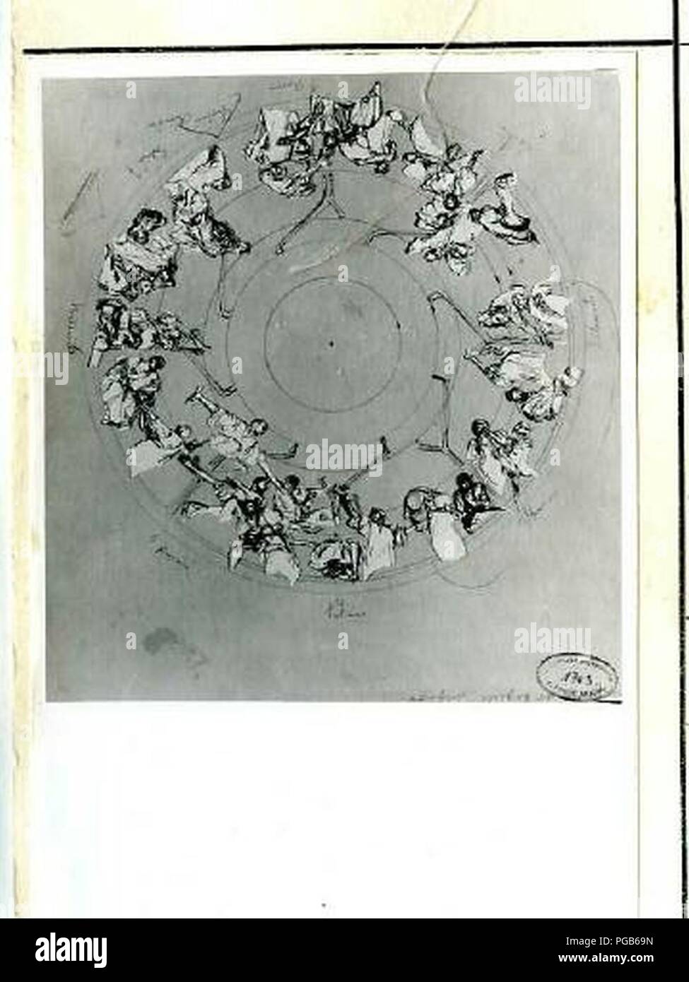 Autor Alfons Mucha 24.7.1860-14.7.1939 - Studie stropu pro Primatorskou pecado Obecniho domu. Foto de stock