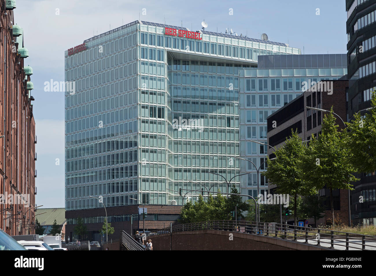 Der Spiegel Edificio, Harbour City, Hamburgo, Alemania. Foto de stock