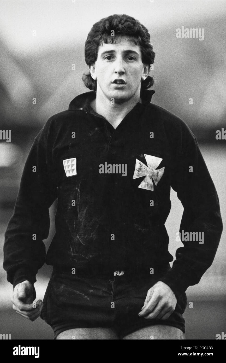 Jonathan Davies, jugador de rugby con Neath RFC & Wales International representada en 1987 Foto de stock