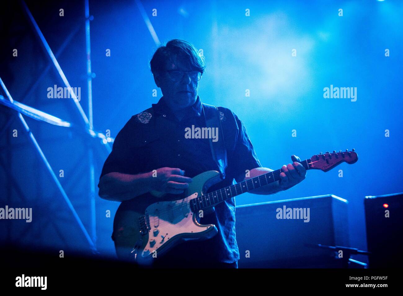Turín, Italia. 25 de agosto de 2018. Echo & the Bunnymen live en este Festival 2018 © Roberto Finizio / Alamy Live News Foto de stock