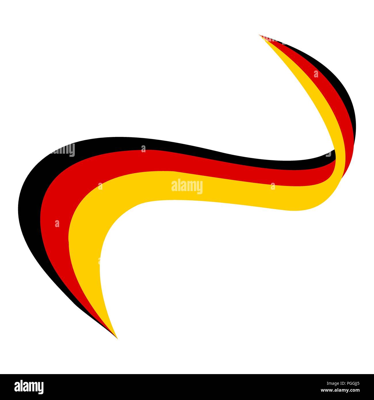 Cinta en el color de la bandera de Alemania Ilustración del Vector