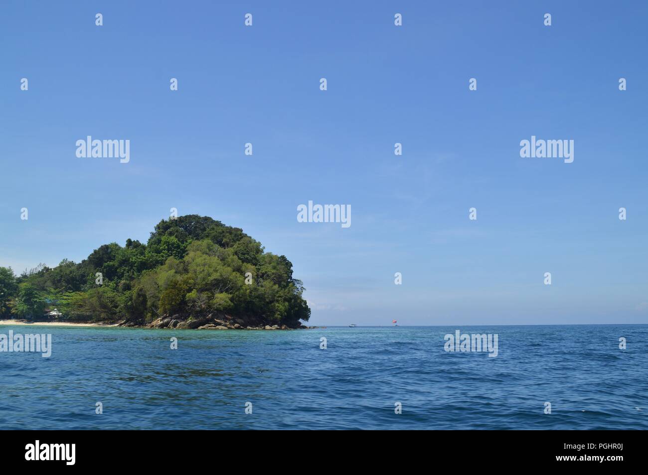 Vista parcial de una isla Foto de stock
