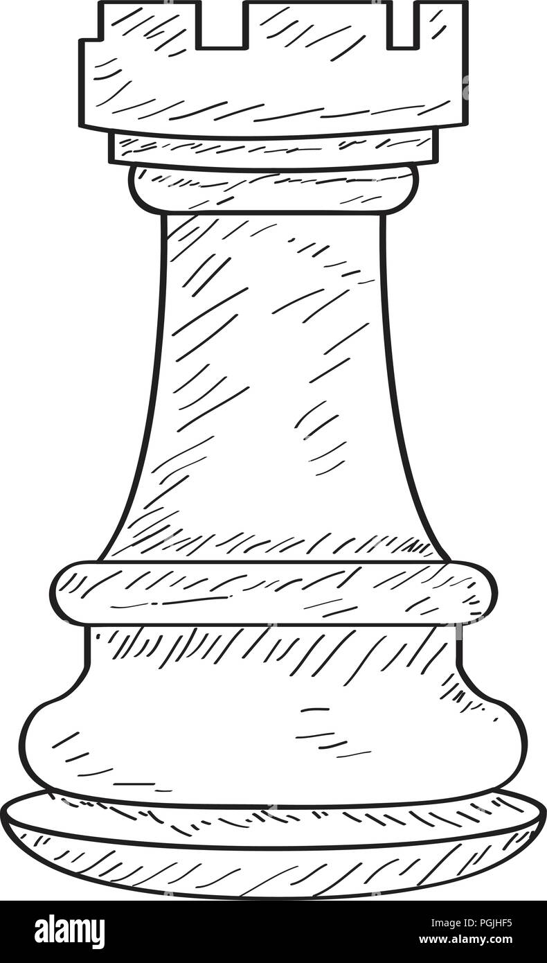 Pieza de ajedrez torre Imágenes vectoriales de stock - Alamy