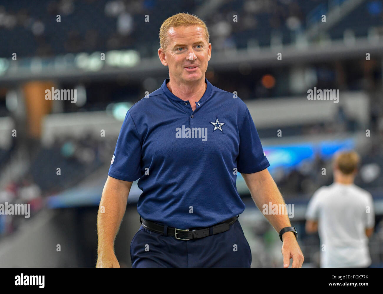 Agosto 26 2018 Dallas Cowboys Head Coach Jason Garrett Antes De Pretemporada Juego De Futbol Americano De La Nfl Entre Los Cardenales De Arizona Y Los Dallas Cowboys En At T Stadium En