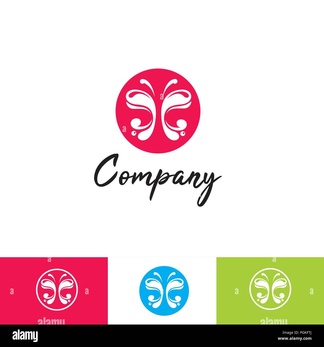 Patrón de logotipo de mariposa Ilustración del Vector