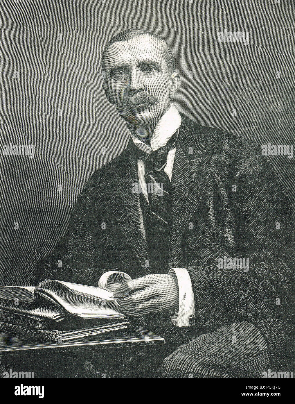 Sir George Dashwood Taubman Goldie, administrador de Manx, desempeñó un papel importante en la fundación de Nigeria Foto de stock