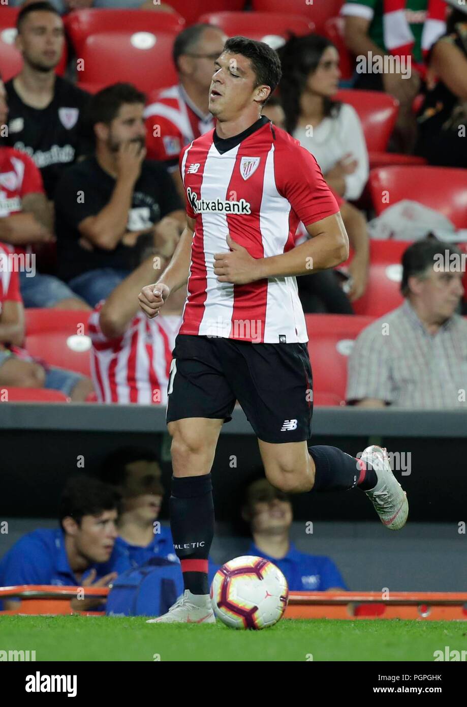 *Ander Capa* del Athletic Club de Bilbao durante el Athletic Club de Bilbao vs Huesca, la Liga en el estadio de San Mamés en Bilbao el 27 de agosto de 2018. (© David Cantibrera) Cordon Press Foto de stock