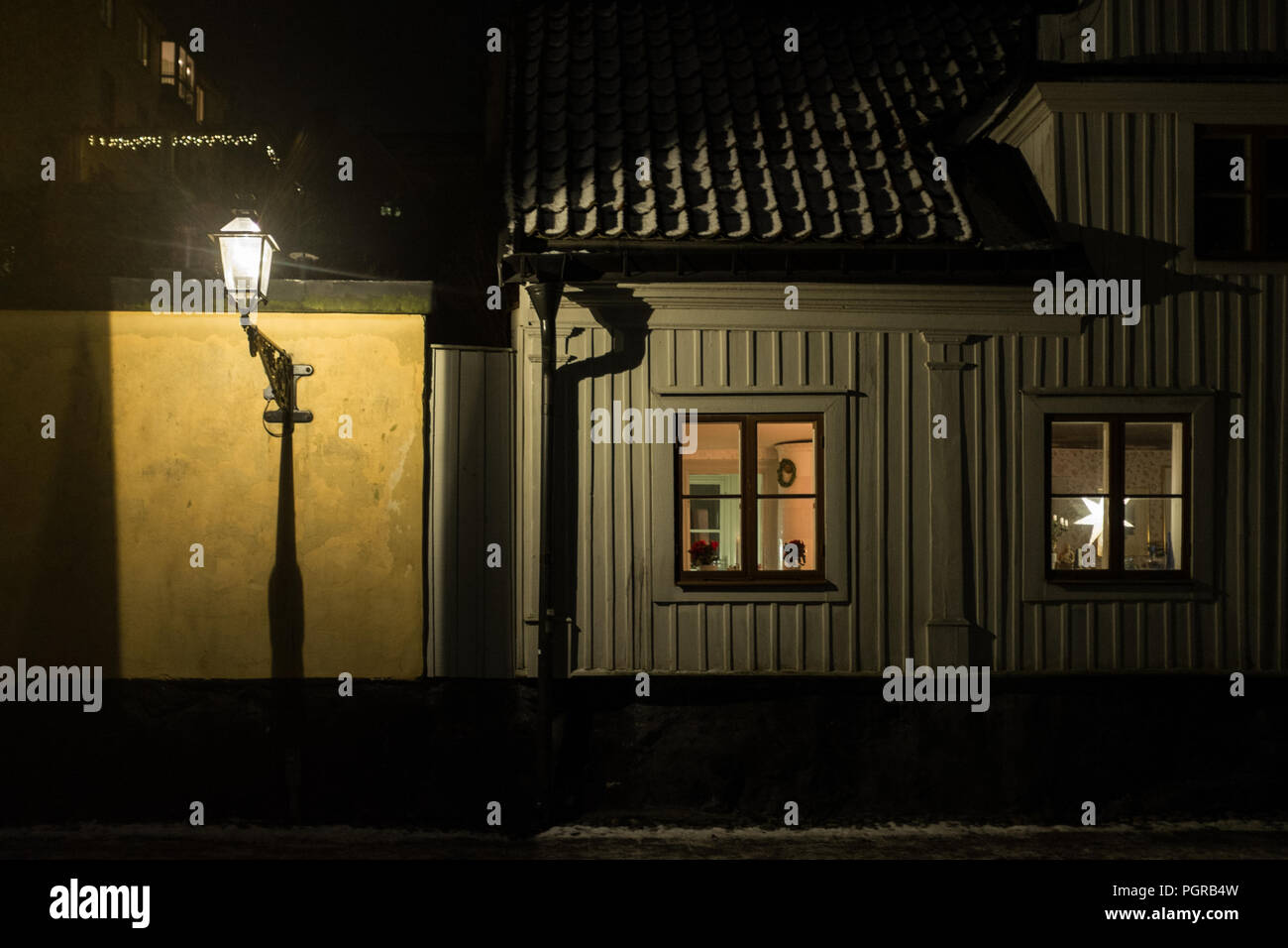 Haus traditionelles en Estocolmo Foto de stock