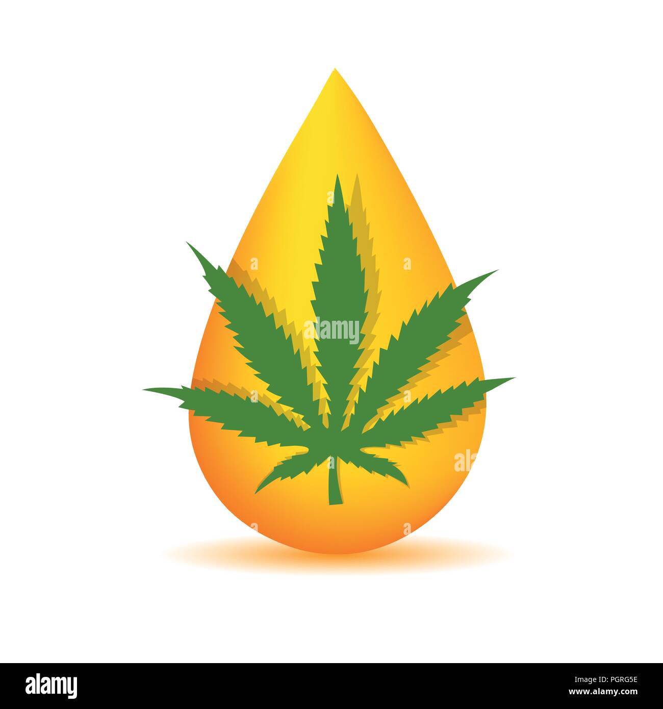 Medicina cannabis green leaf gota de aceite ilustración vectorial EPS10 Ilustración del Vector
