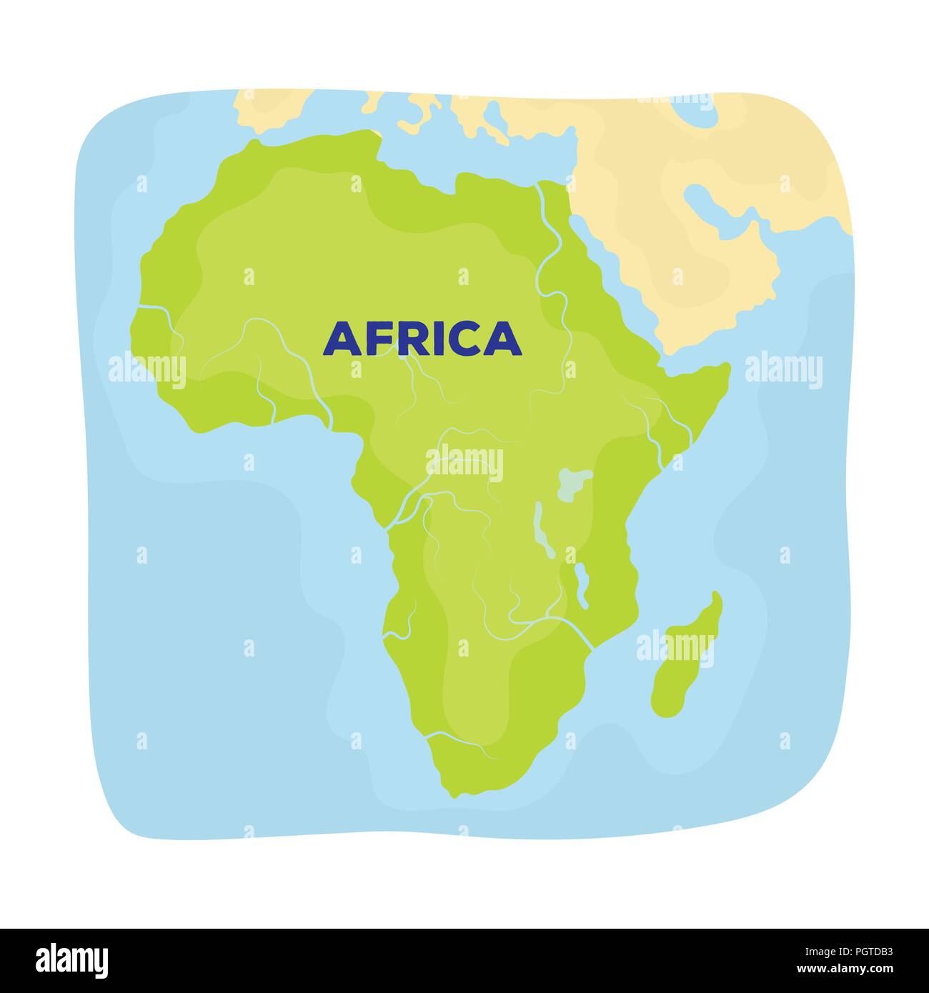 Territorio de Á africano único icono en el estilo de dibujos  animados símbolo ilustración vectorial de stock Imagen Vector de stock -  Alamy