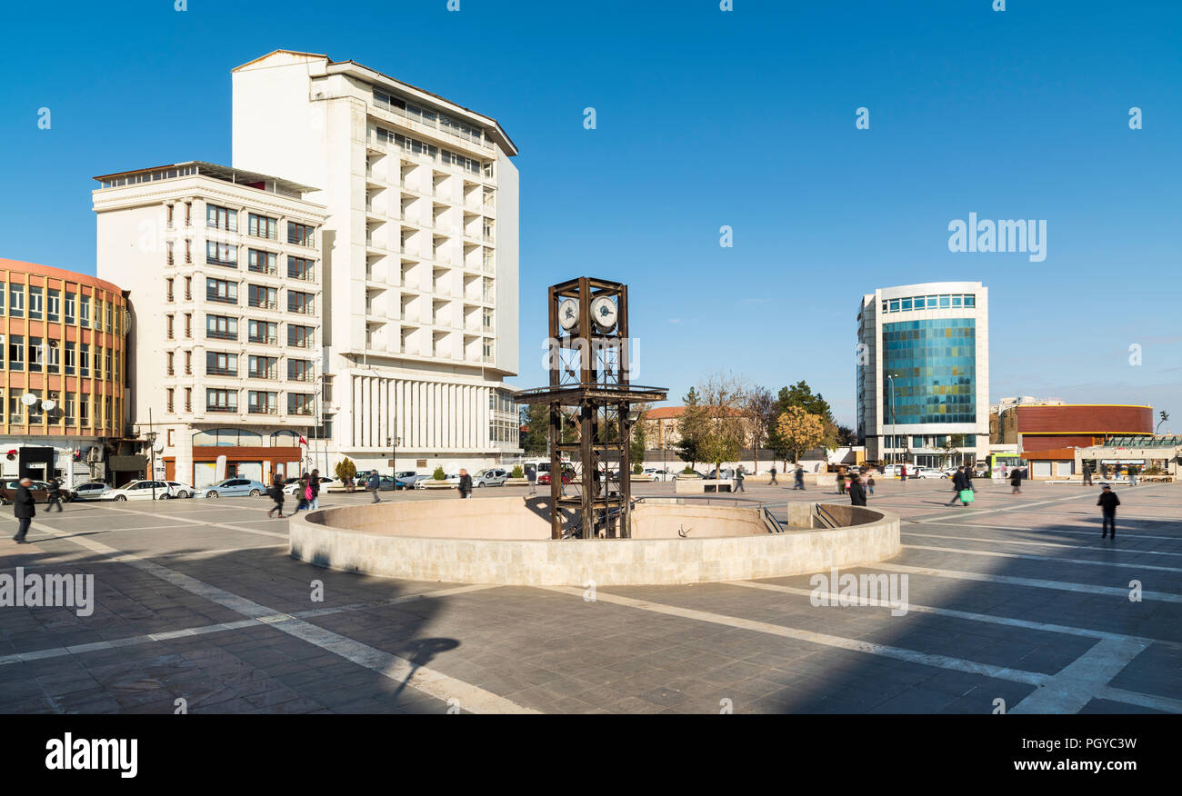 Plaza de la ciudad de Diyarbakir, Turquía Foto de stock