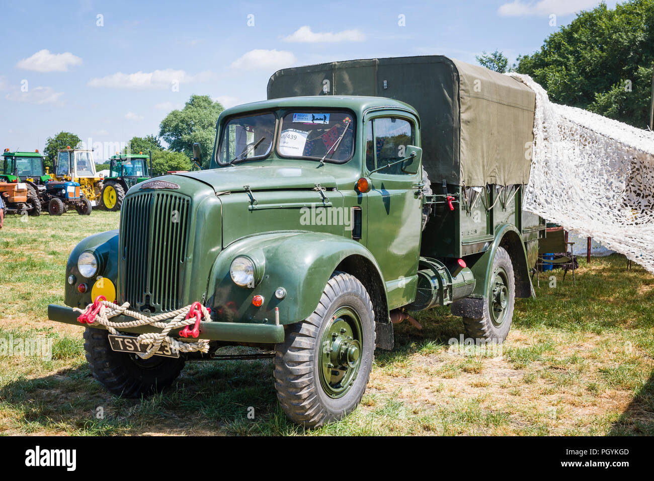 Morris comercial británica ARM1 ex-vehículo militar en el país demuestran Heddington Wiltshire, UK 2018 Foto de stock