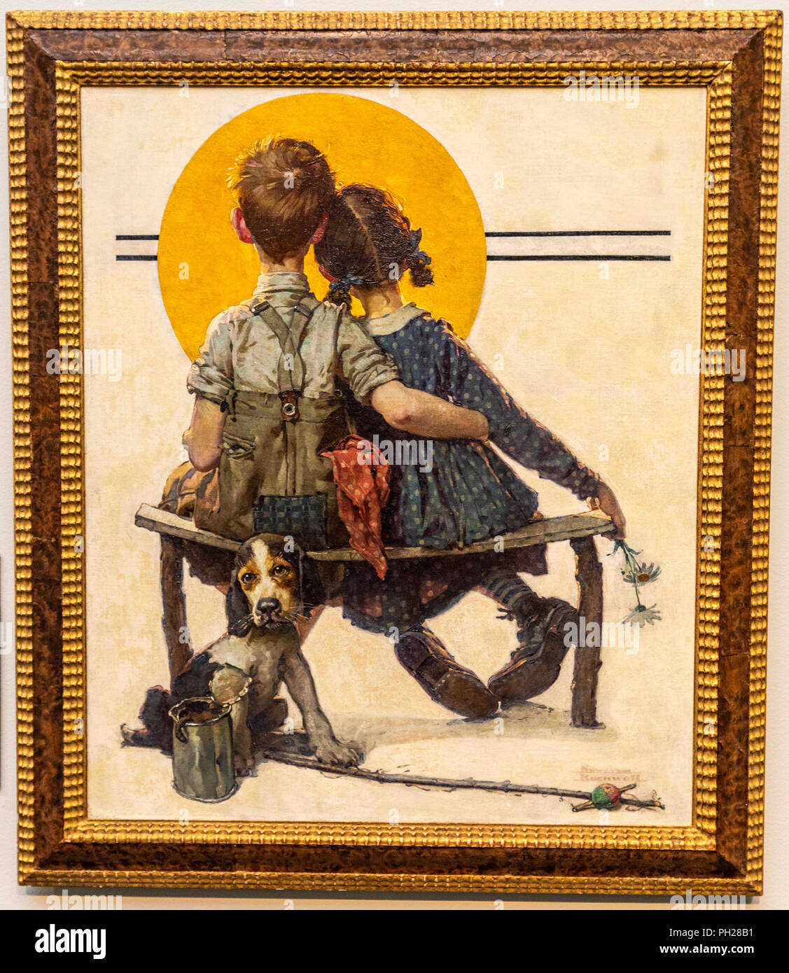 Cachorro Amor, Norman Rockwell Museum, Stockbridge, condado de Berkshire, Massachusetts, EE.UU. Foto de stock