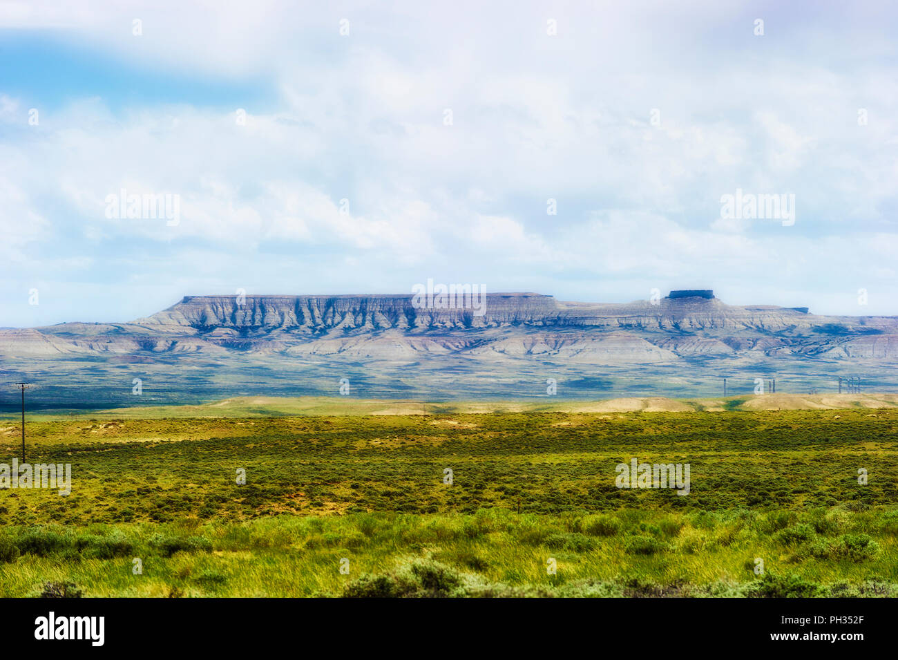 Opiniones de Wyoming está abierto paisaje visto desde la autopista 80. Foto de stock