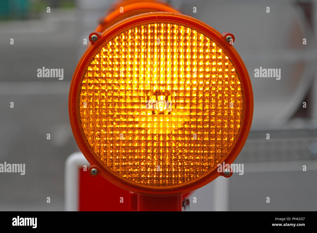 Las luces de baliza intermitente para obras viales seguridad Fotografía de  stock - Alamy