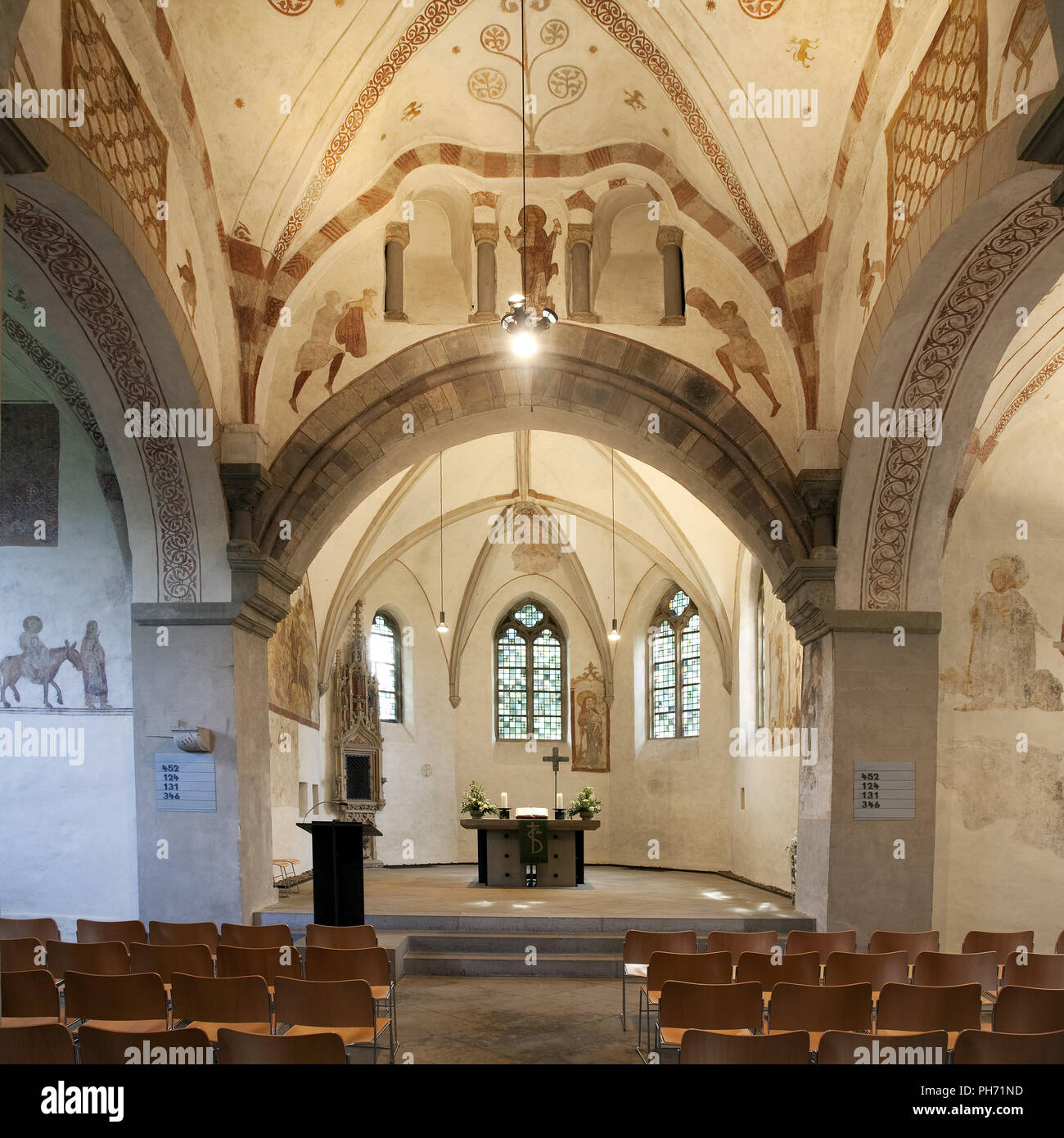 La iglesia del pueblo Stiepeler en Bochum, en Alemania. Foto de stock
