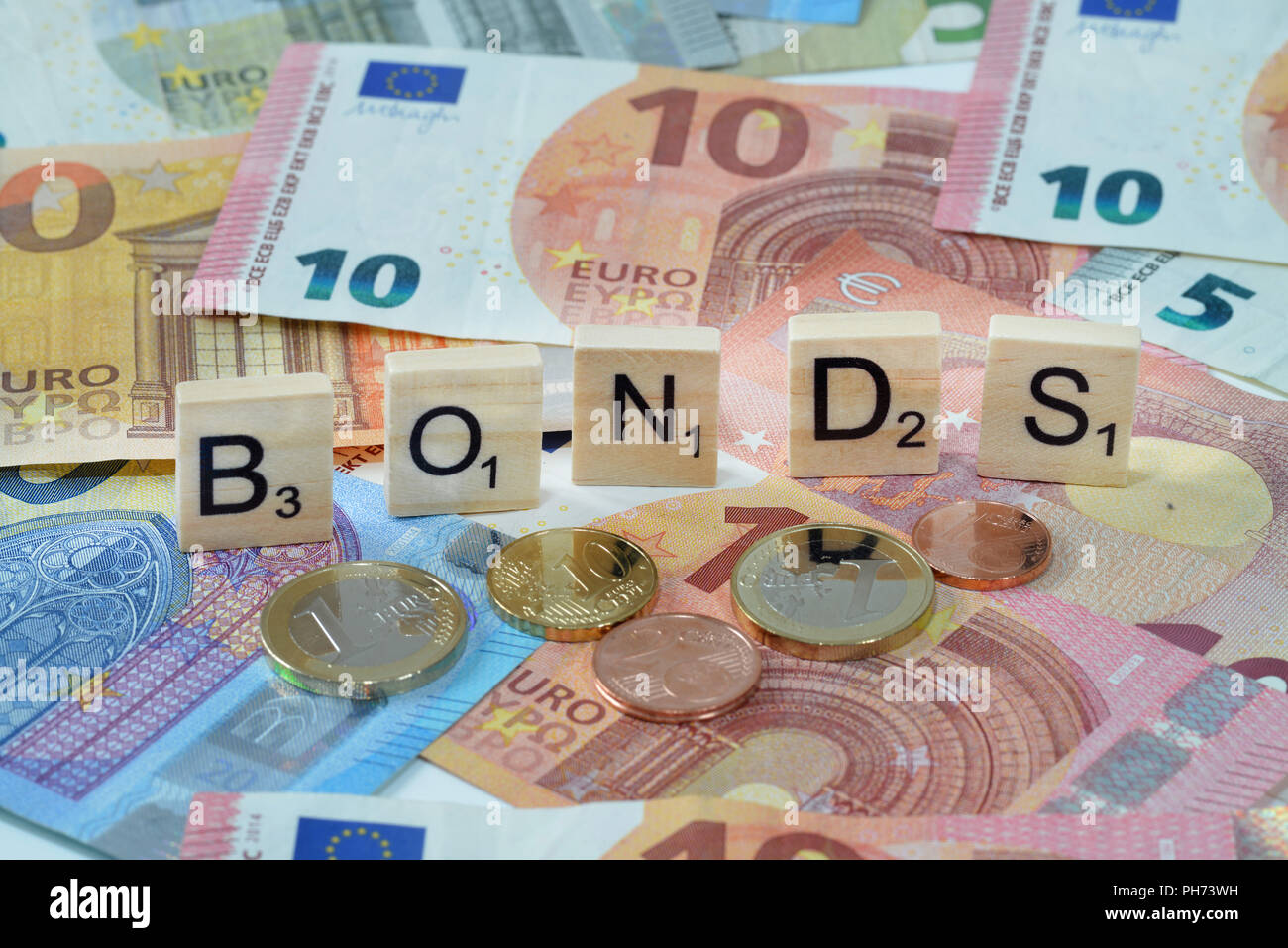 Bonos Wirtschaftsbegriff Symbolfoto Foto de stock