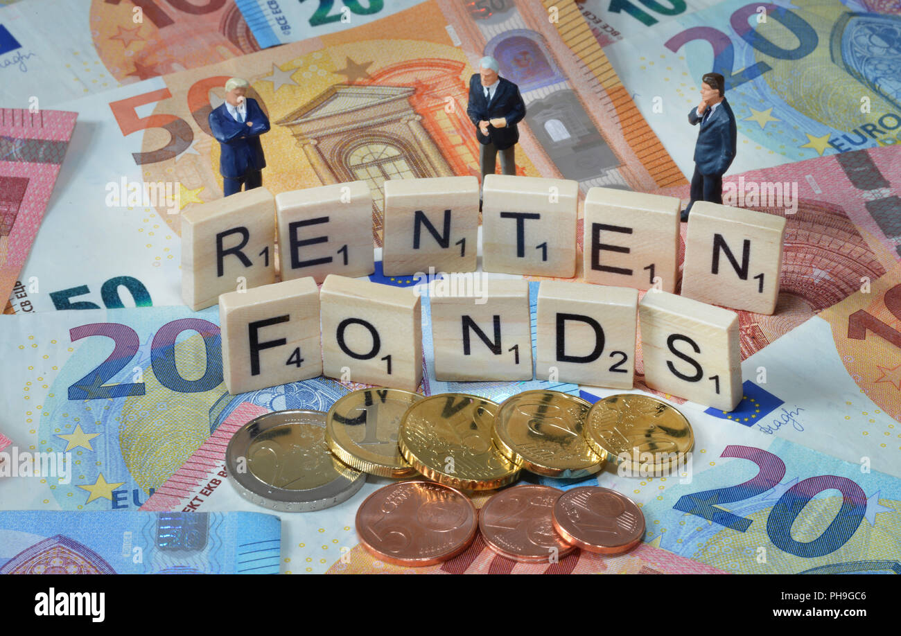 Symbolfoto Wirtschaftsbegriff Rentenfonds Foto de stock