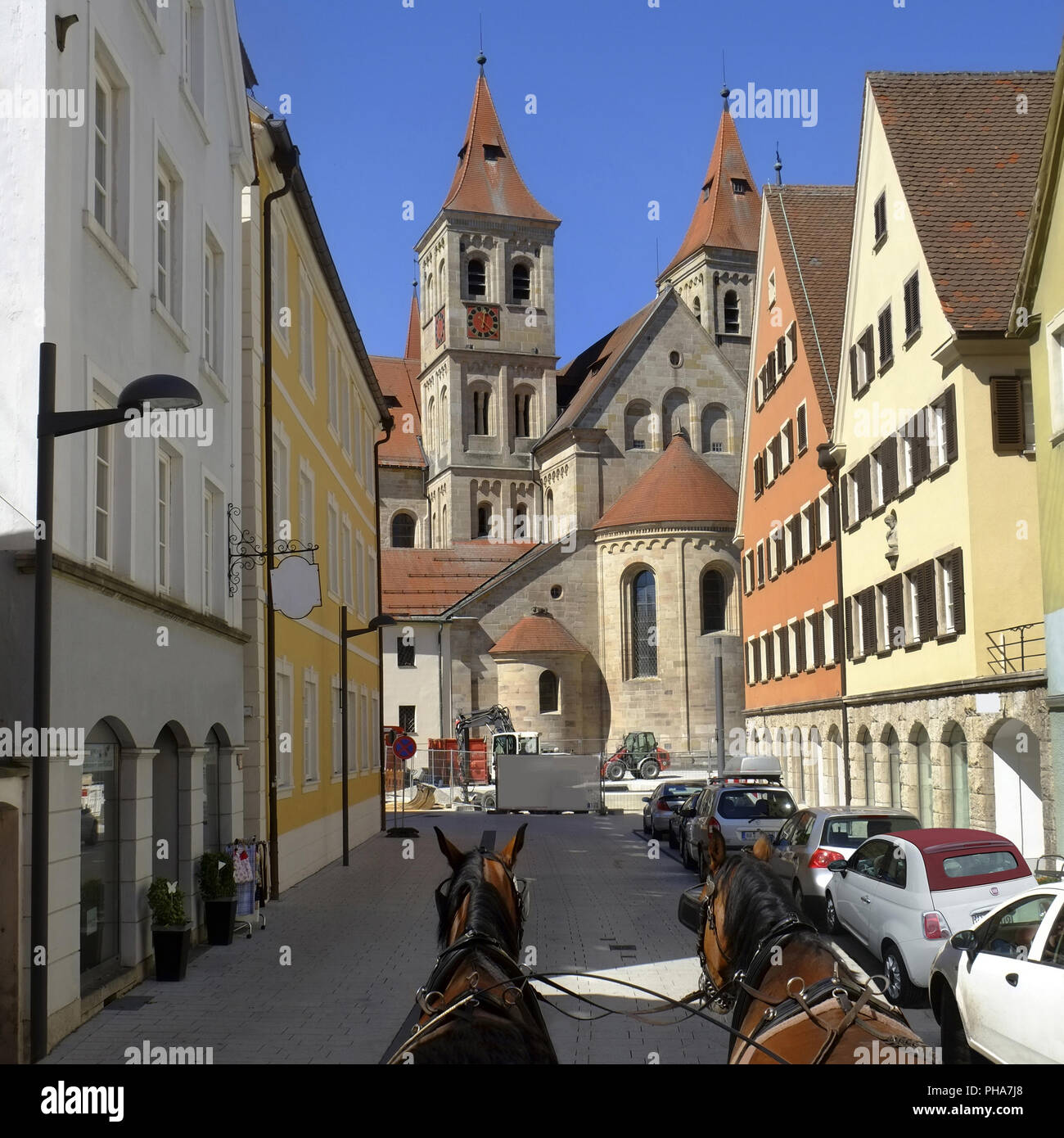 Ellwangen, centro histórico Foto de stock