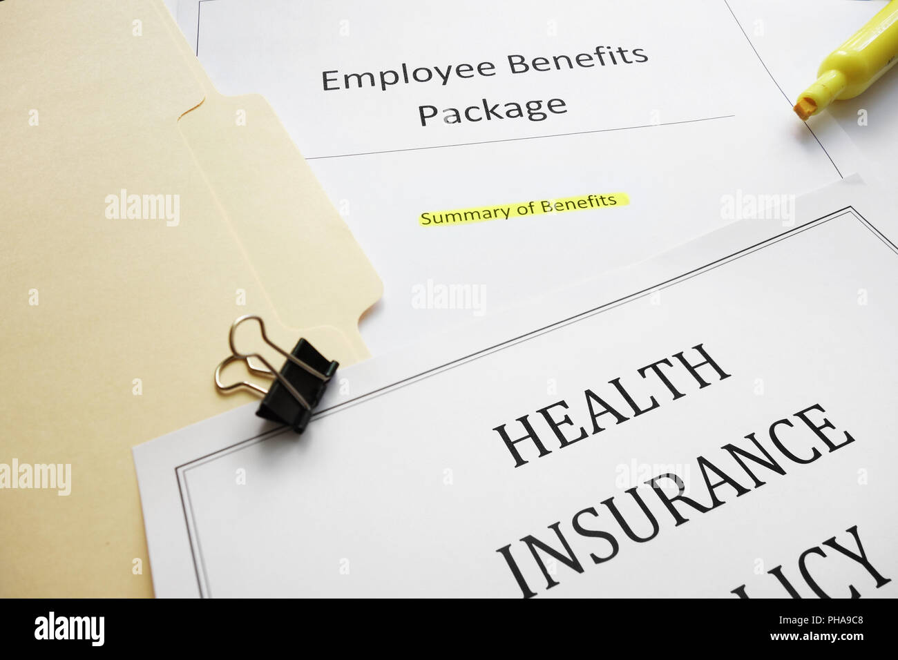 Beneficios docs Foto de stock