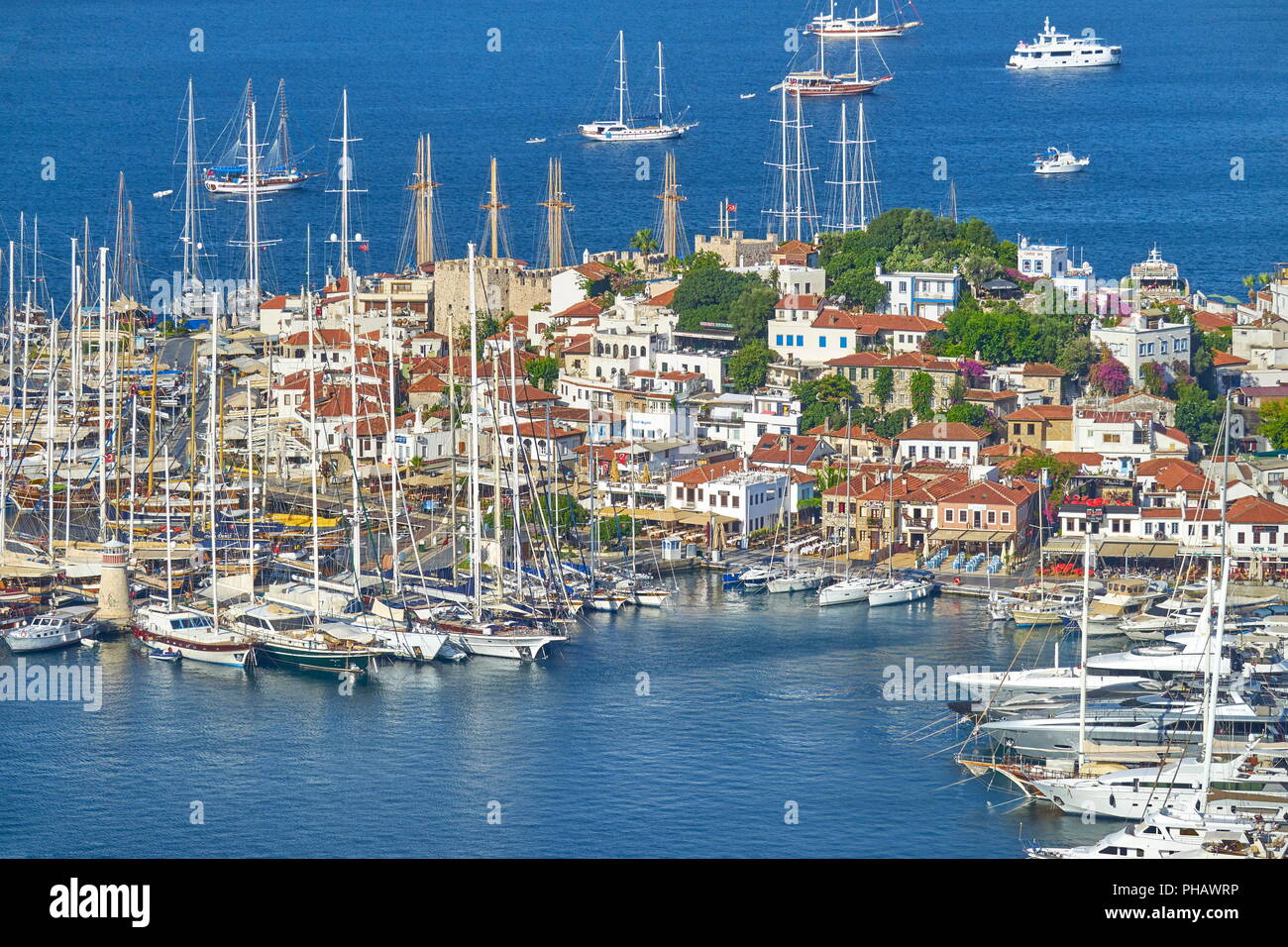 Ciudad Vieja y el puerto Marmaris, Turquía Foto de stock
