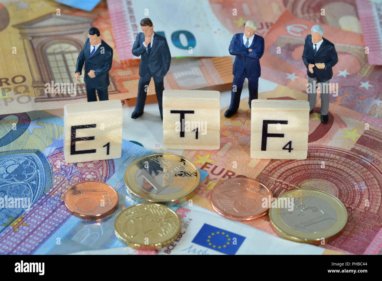 ETF Wirtschaftsbegriff Symbolfoto Foto de stock