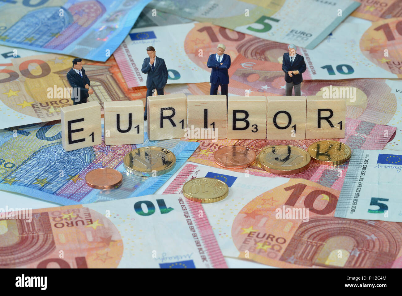 Euribor Wirtschaftsbegriff Symbolfoto Foto de stock