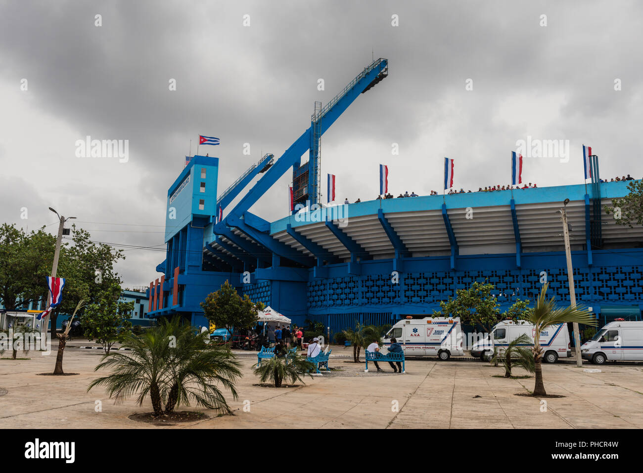 Estadio de béisbol principal en La Habana, Cuba, donde el presidente Obama y Fidel Castro asistió a un partido de exhibición. Foto de stock