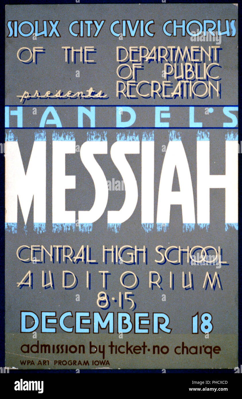 Handels messiah performance poster fotografías e imágenes de alta