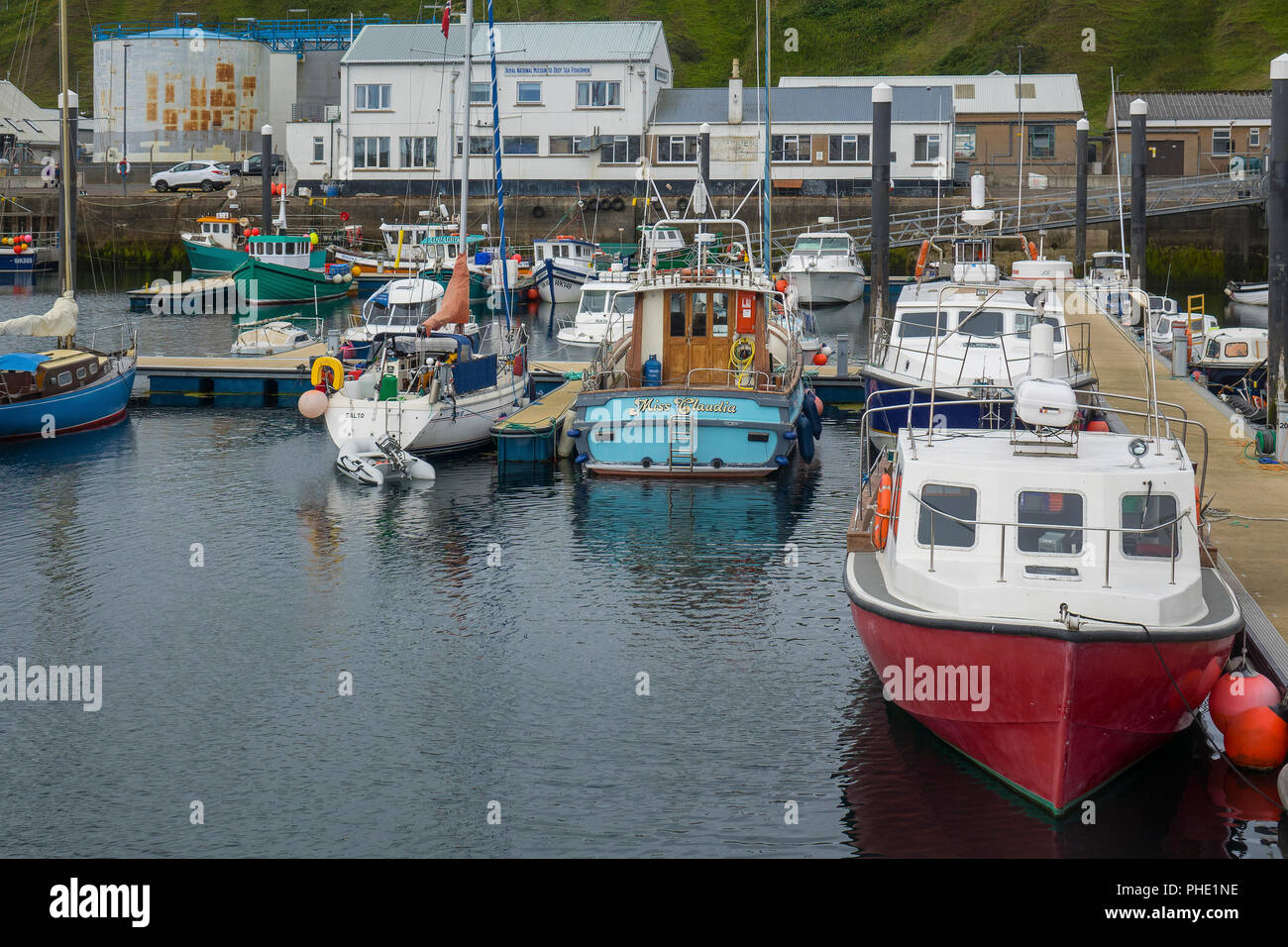 Escocia, Highlands, Caithness, Scrabster harbour Foto de stock