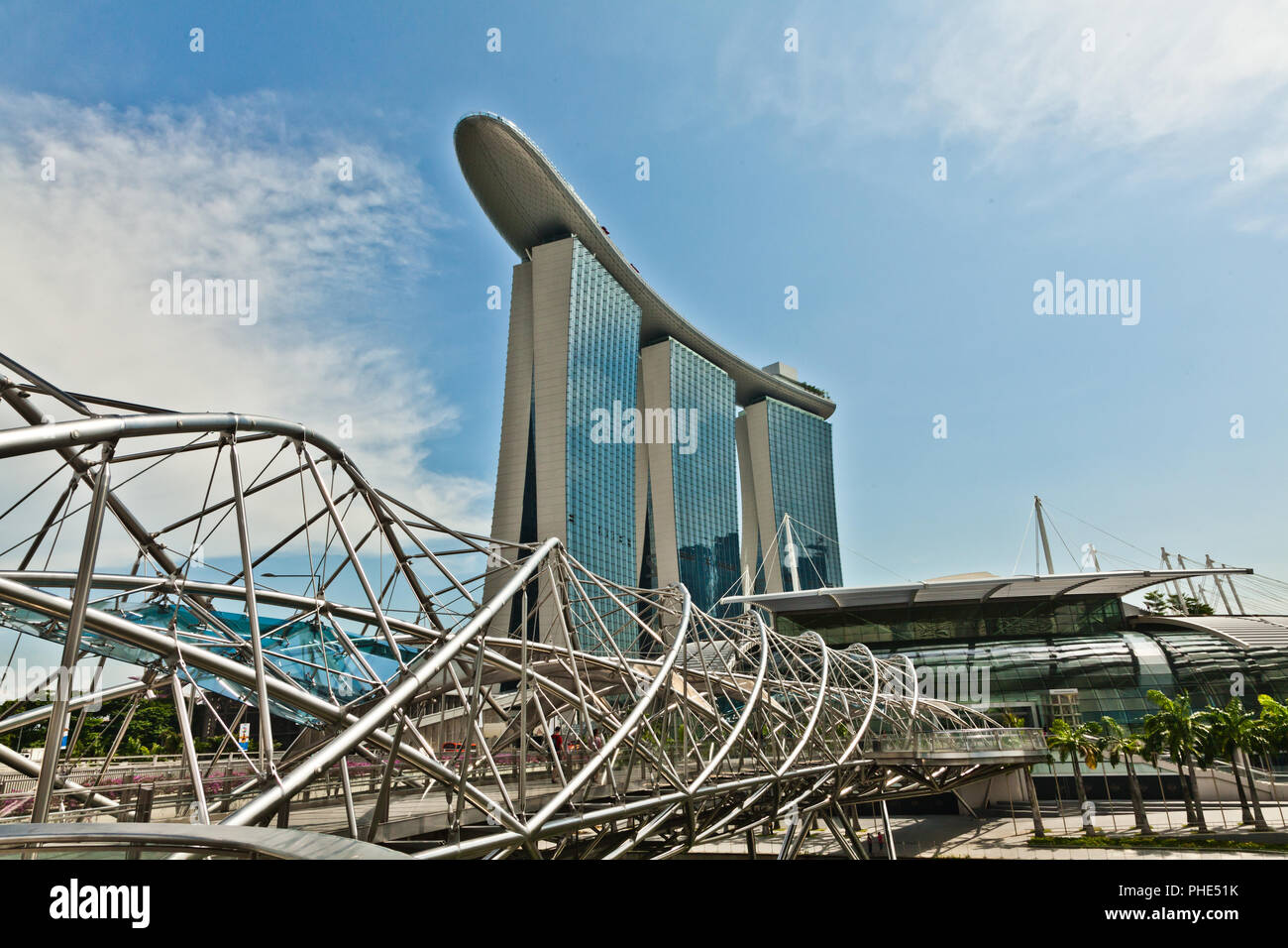 Complejo, Marina Bay Sands, Singapur. Foto de stock