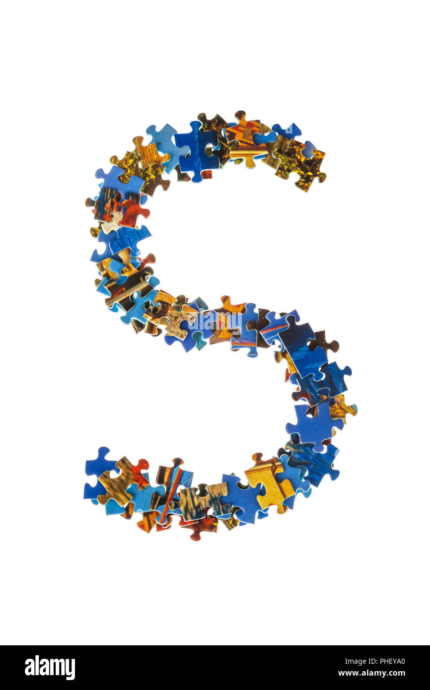 Rompecabezas de letras rompecabezas Imágenes recortadas de stock