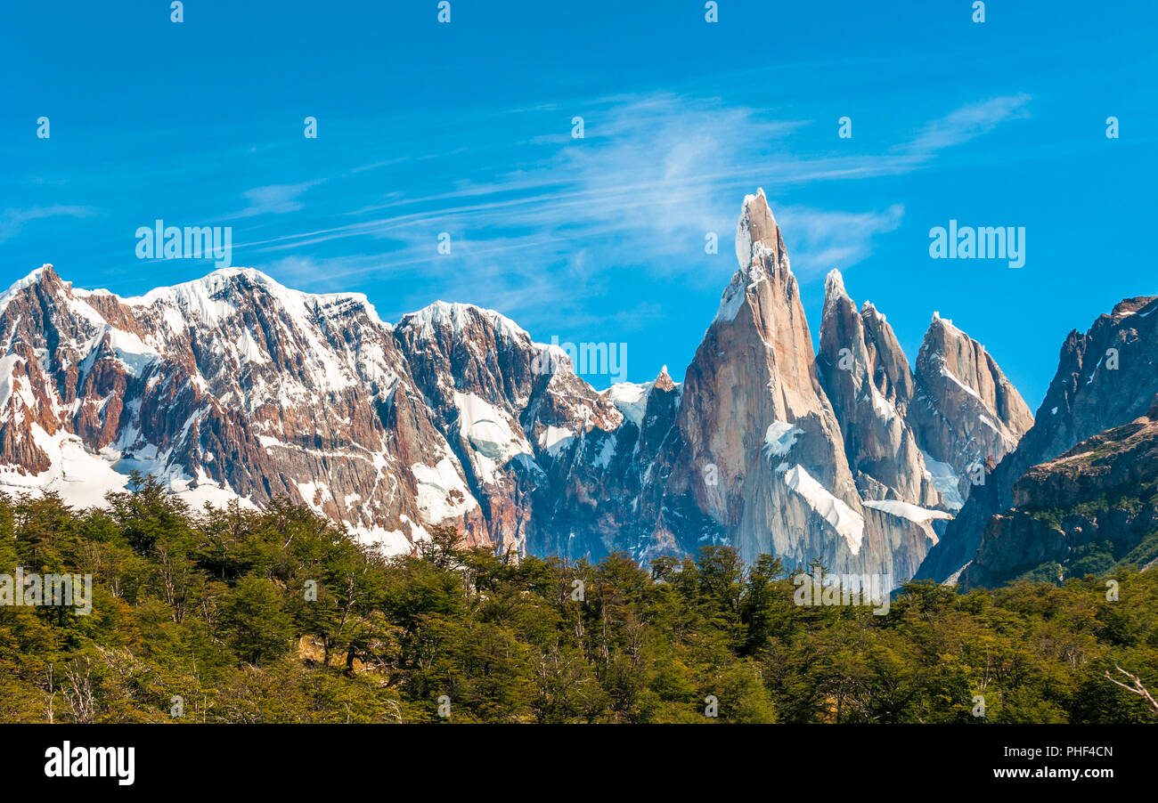 Cerro Torre montaña, Patagonia, Argentina Foto de stock