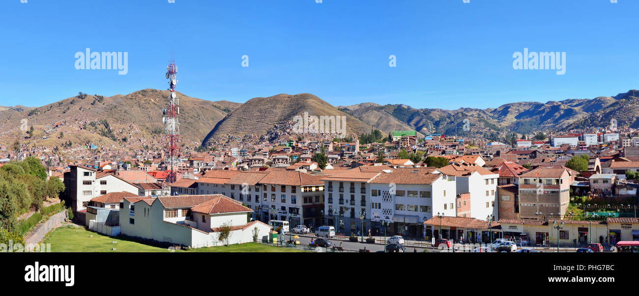 Centro histórico de la ciudad del Cusco. Foto de stock