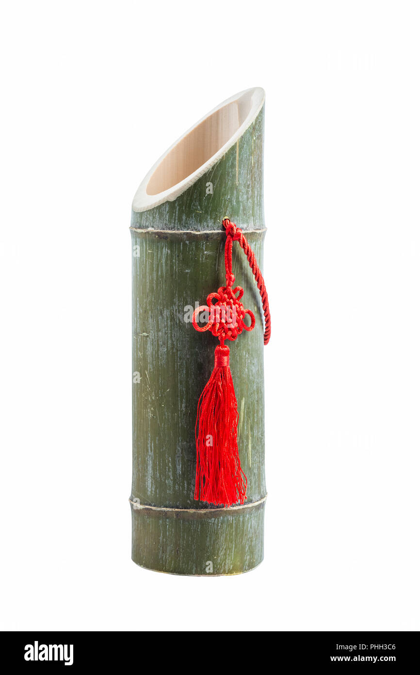 Tubo de bambú aislados de licor Foto de stock