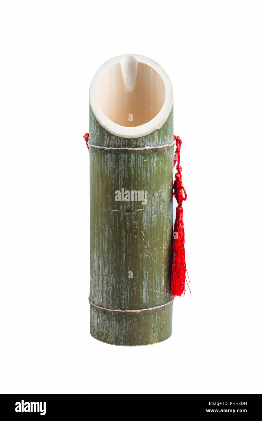 Tubo de bambú aislados de licor Foto de stock