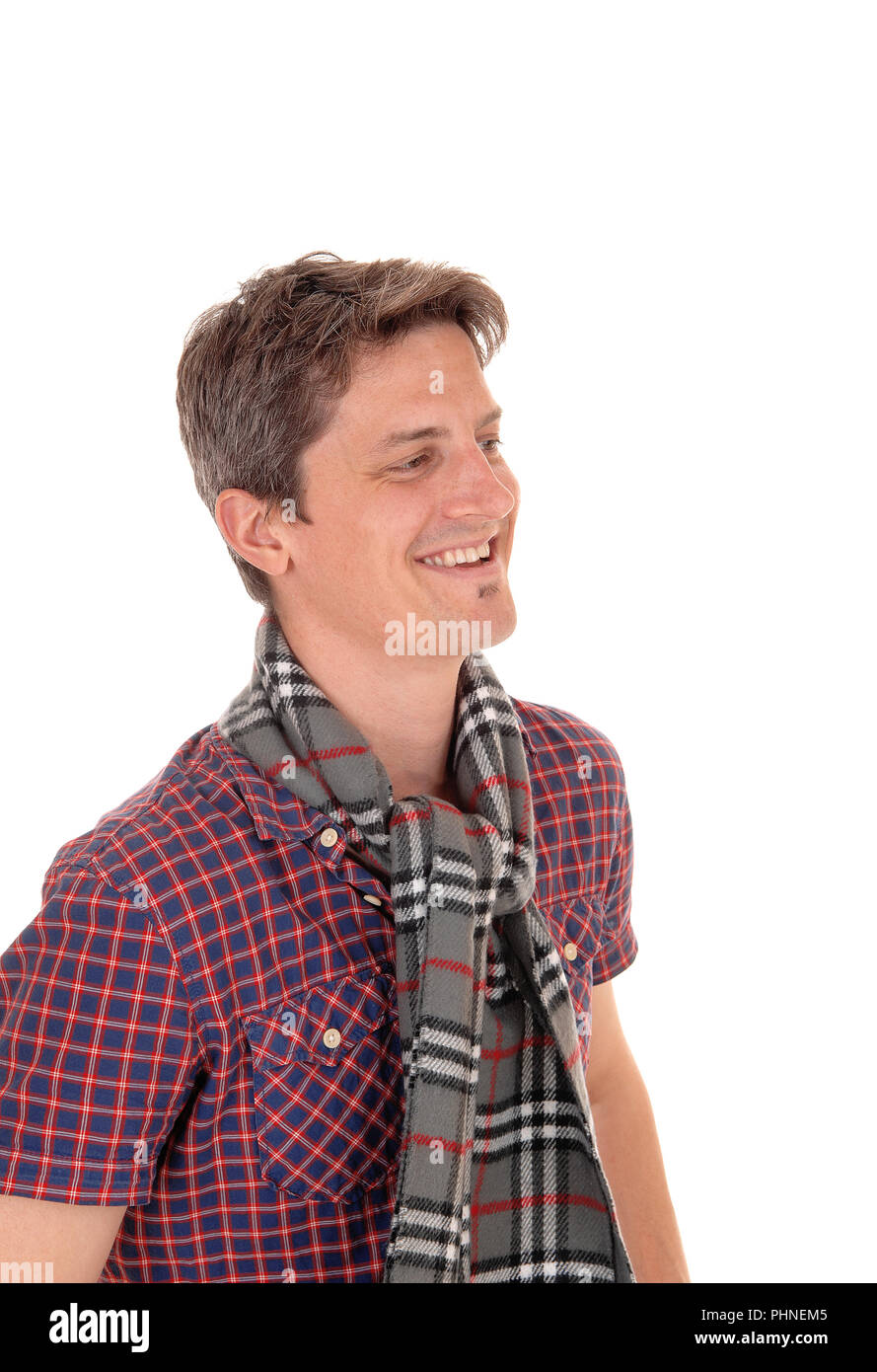 Feliz joven en una imagen retrato sonriente Foto de stock