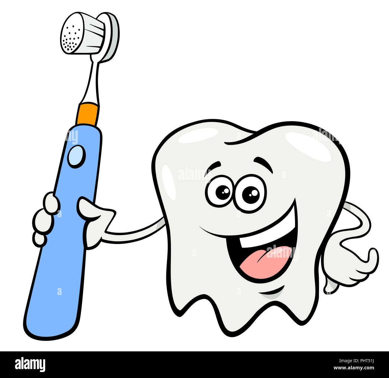 Cepillo de dientes con el personaje de dibujos animados Fotografía de stock  - Alamy