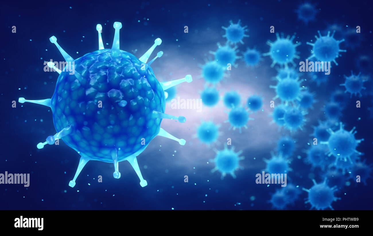 Los virus que causan la enfermedad infectios epidemia vírica infección Foto de stock