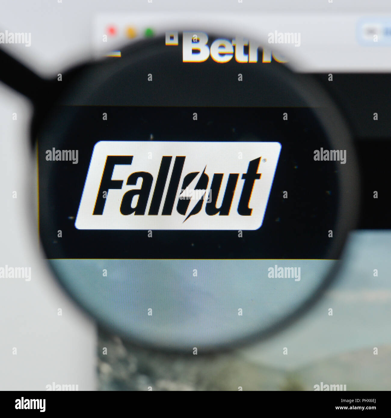 Milan Italia De Agosto De 18 Fallout 4 Pagina De Inicio De Nuestro Sitio Web Fallout 4 Logo Visible Fotografia De Stock Alamy