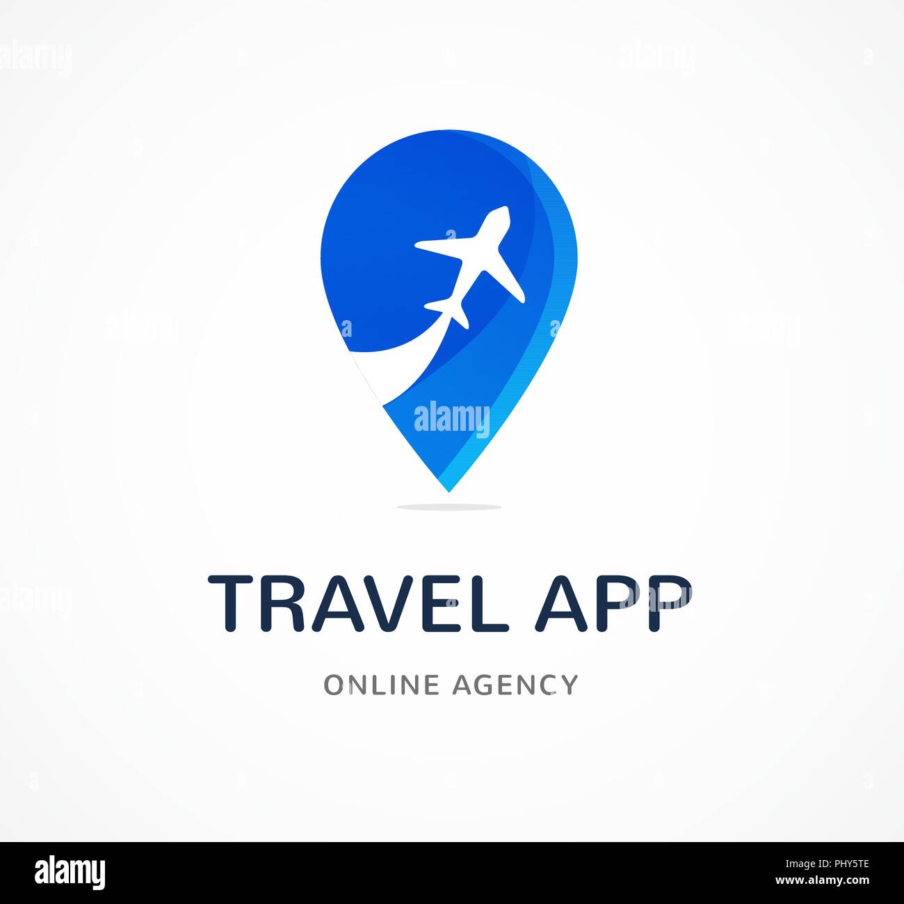 Agencia de viajes, turismo y viajes app logo, tours de aventura, vector  icono moderno y el elemento Imagen Vector de stock - Alamy