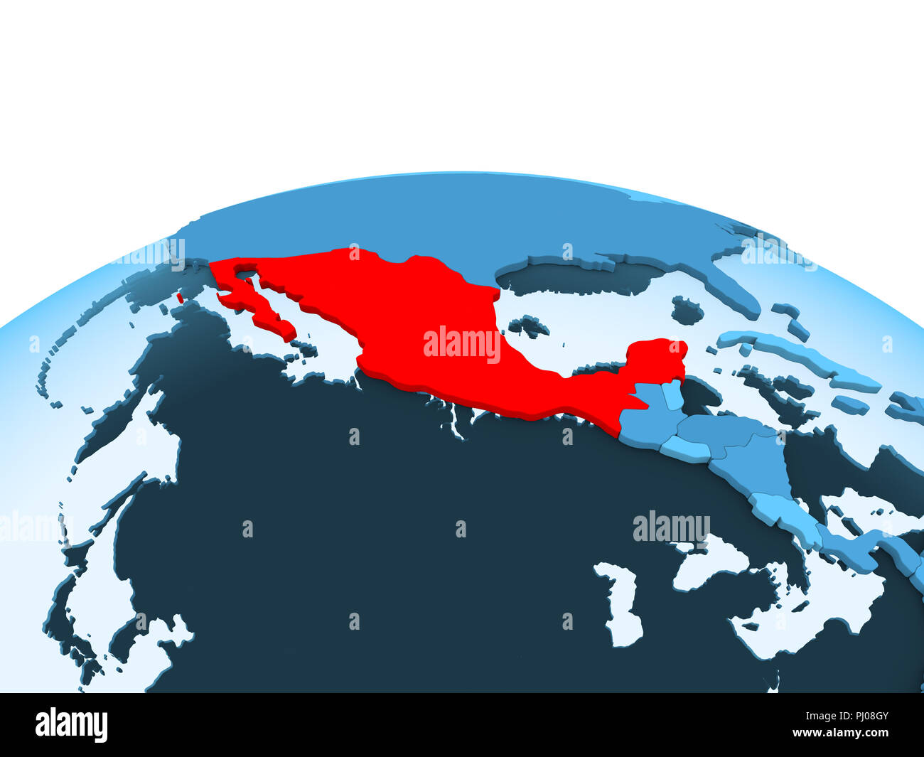 mapa-de-m-xico-en-rojo-sobre-azul-globo-pol-tico-transparente-con-los