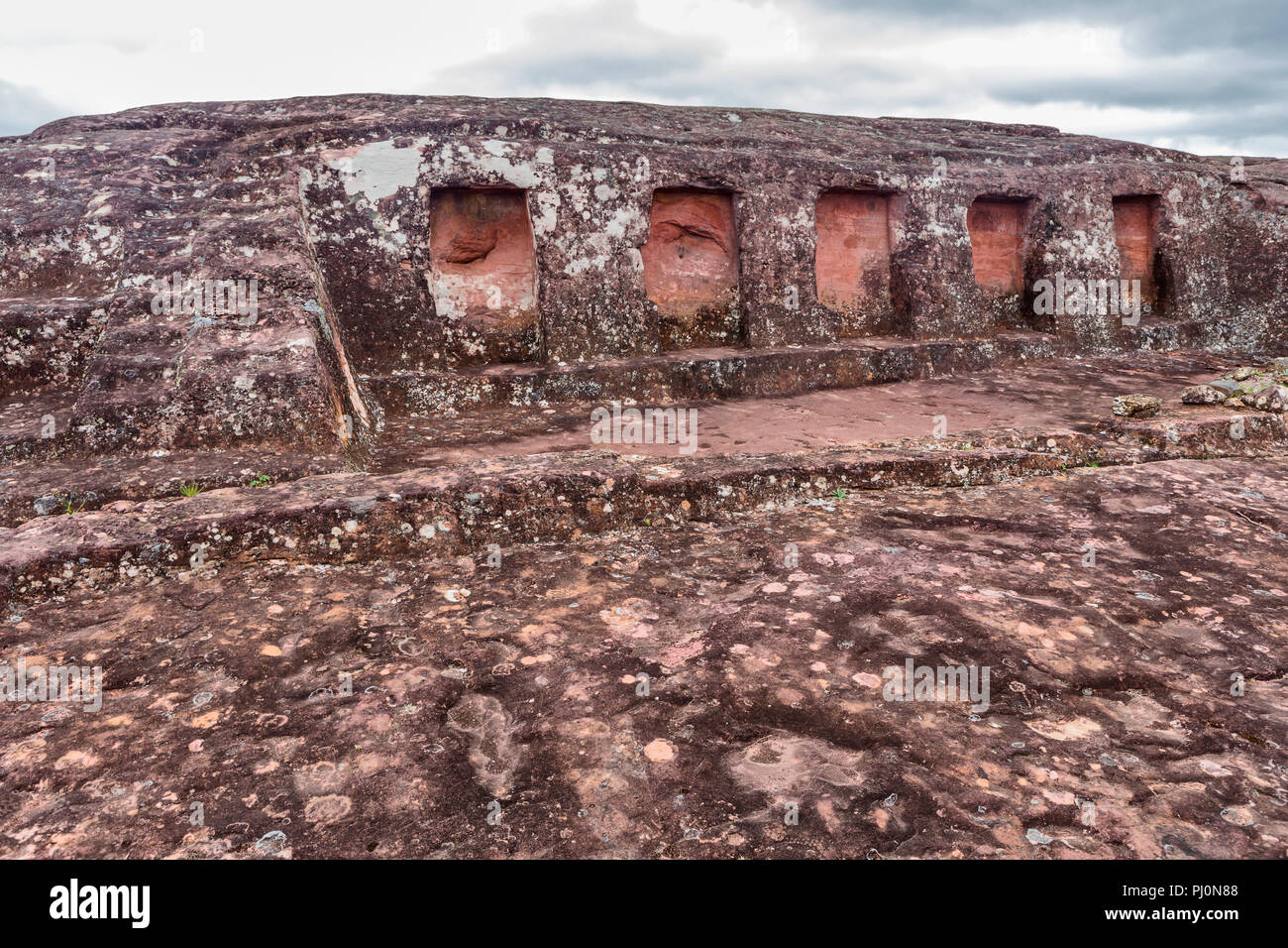 El Fuerte de Samaipata, sitio arqueológico pre-Inca, Samaipata, en el departamento de Santa Cruz, Bolivia Foto de stock