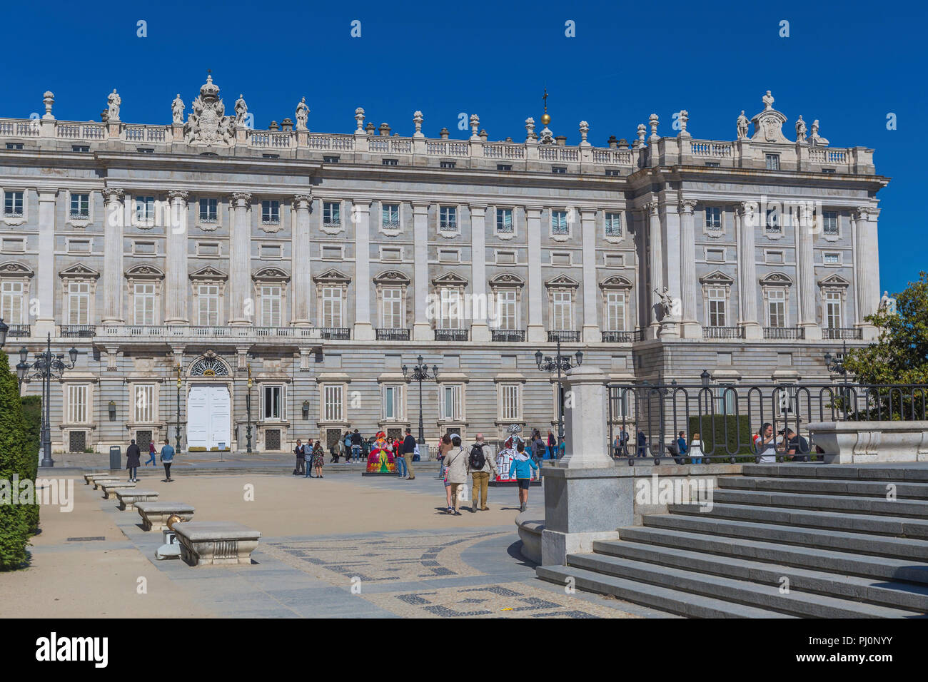 Palacio Real (siglo XVIII), Madrid, España Foto de stock
