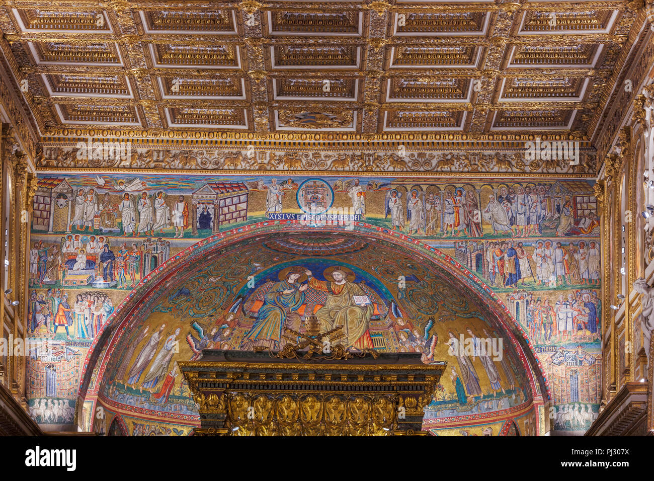 5to siglo mosaicos del arco triunfal de la Basilica di Santa Maria  Maggiore, Roma, Italia Fotografía de stock - Alamy