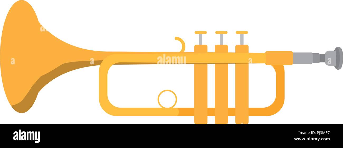 Música instrumentos trompeta melodía artística Imagen Vector de stock -  Alamy