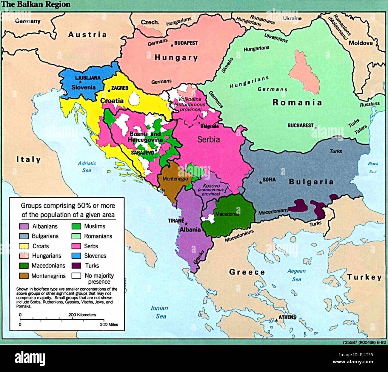 Mapa Etnico De Los Balcanes 1992 Pj4t55 