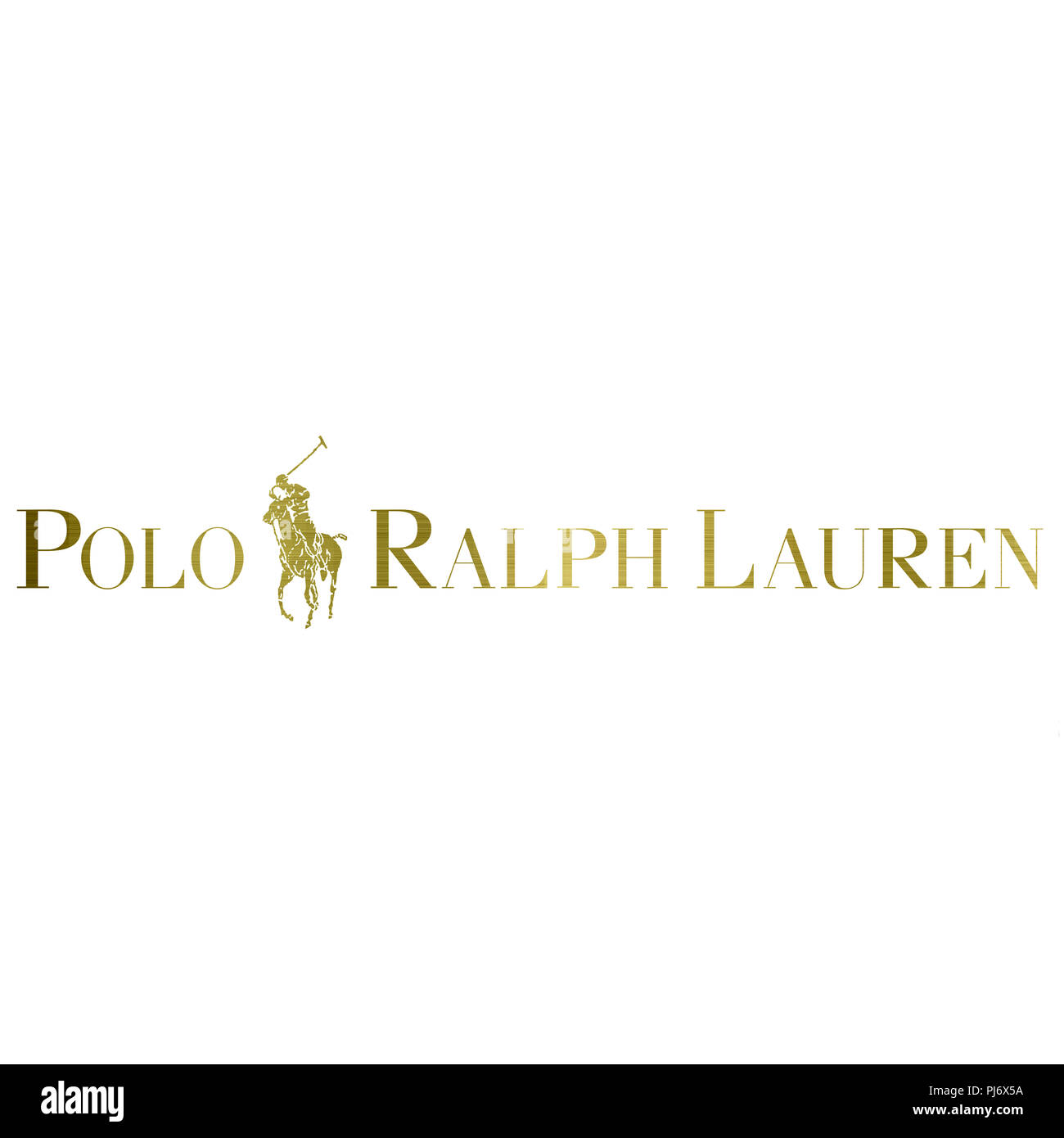 Polo Ralph Lauren logo metálico dorado moda ropa de marcas de lujo  ilustración Fotografía de stock - Alamy