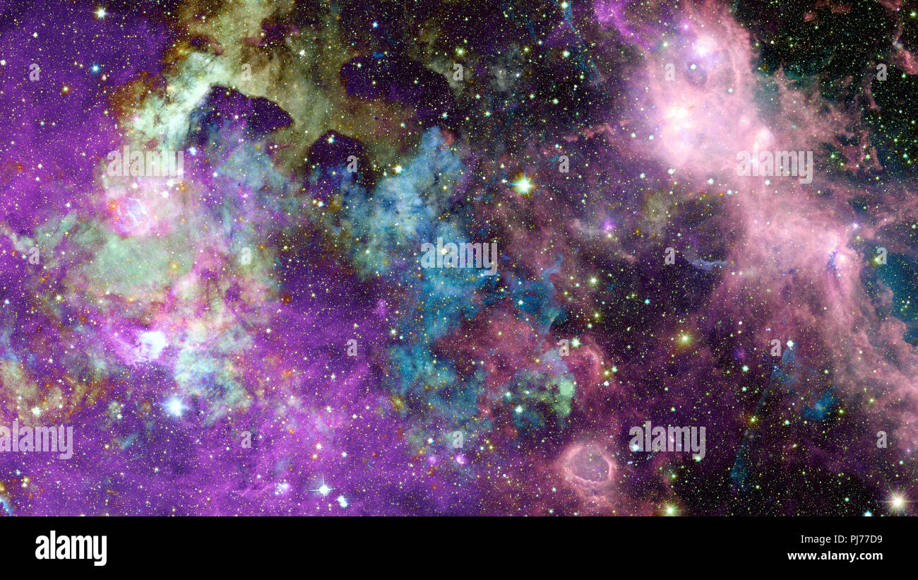 La nebulosa y las estrellas en el espacio ultraterrestre. Cielo abstracto. Los elementos de esta imagen proporcionada por la NASA. Foto de stock